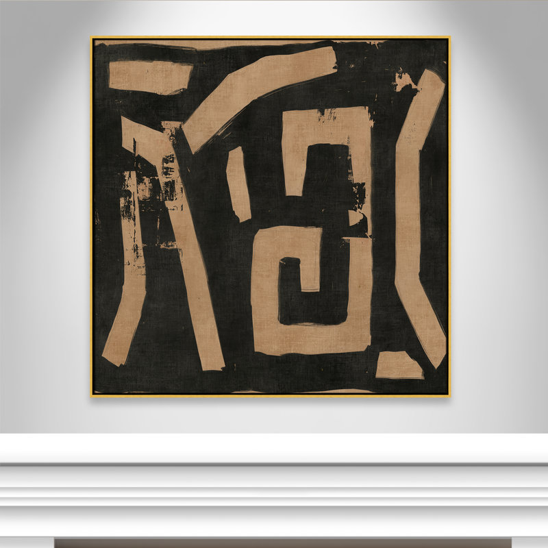 Kuba - reproduction carrée par Casa Fine Arts, Cadre flottant doré, H 46,5 po x l 46,5 po x P 2 po