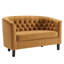 Causeuse en velours argenté Orchid Greta-806005907