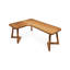 Brown L-Shaped Solid Wood writing desk