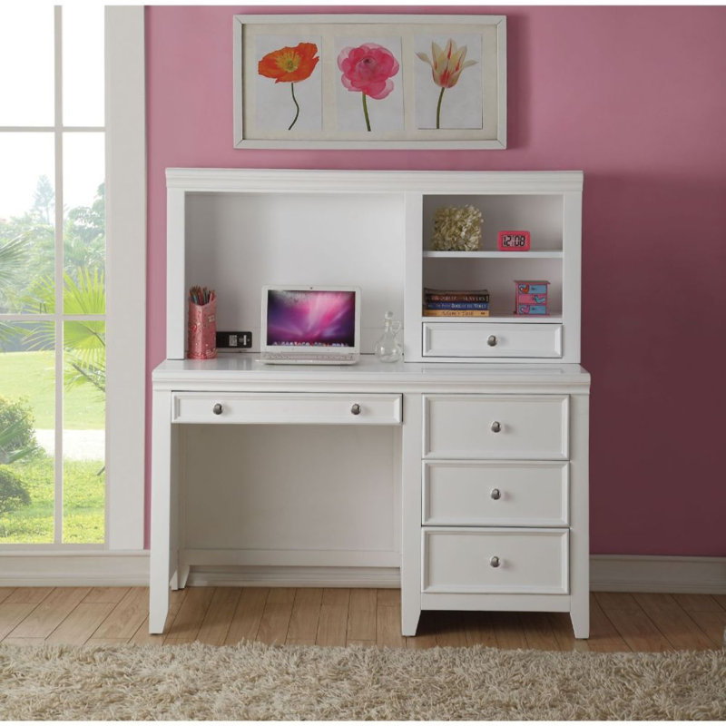 Bureau d'écriture rectangulaire avec huche Lacey