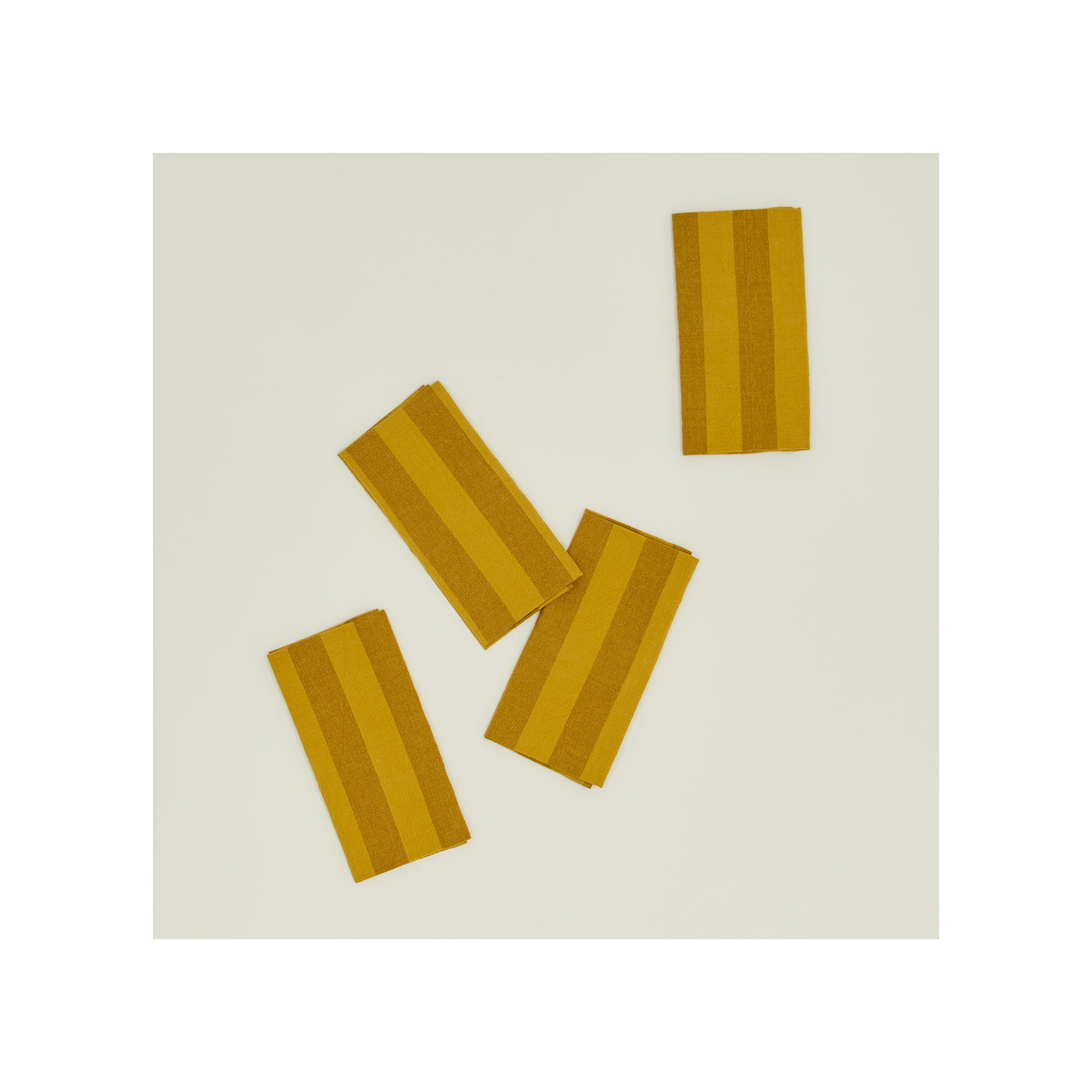 Essential Striped Dinner Napkin , Mustard/Bronze