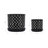 Outdoor and Indoor Planters with Saucer for Home Decor - Stylish Flower Pots for Living Room, Patio, or Garden - Set of 2, 7", 5", Black & White-971444427
