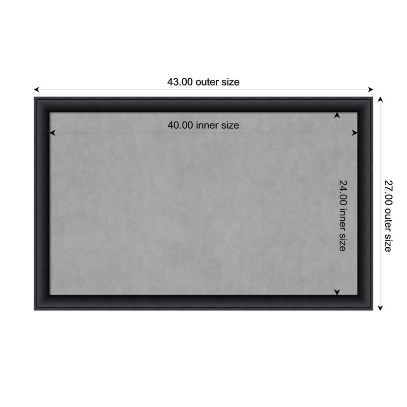 Tableau d'organisation magnétique noir Nero, H 27 po x l 43 po