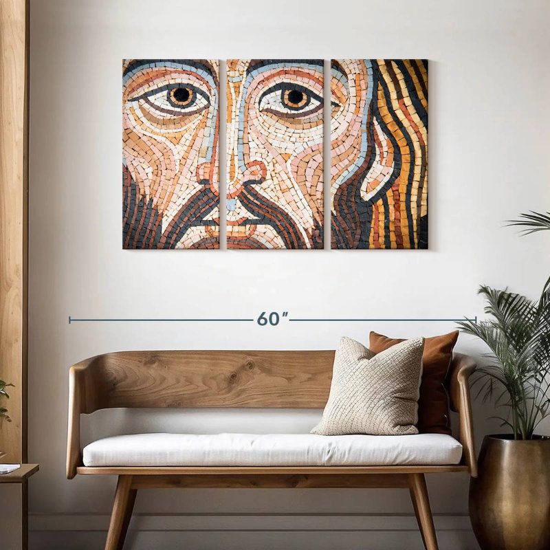 Leisha, Jésus-Christ, mosaïque, H 28 po x l 45 po
