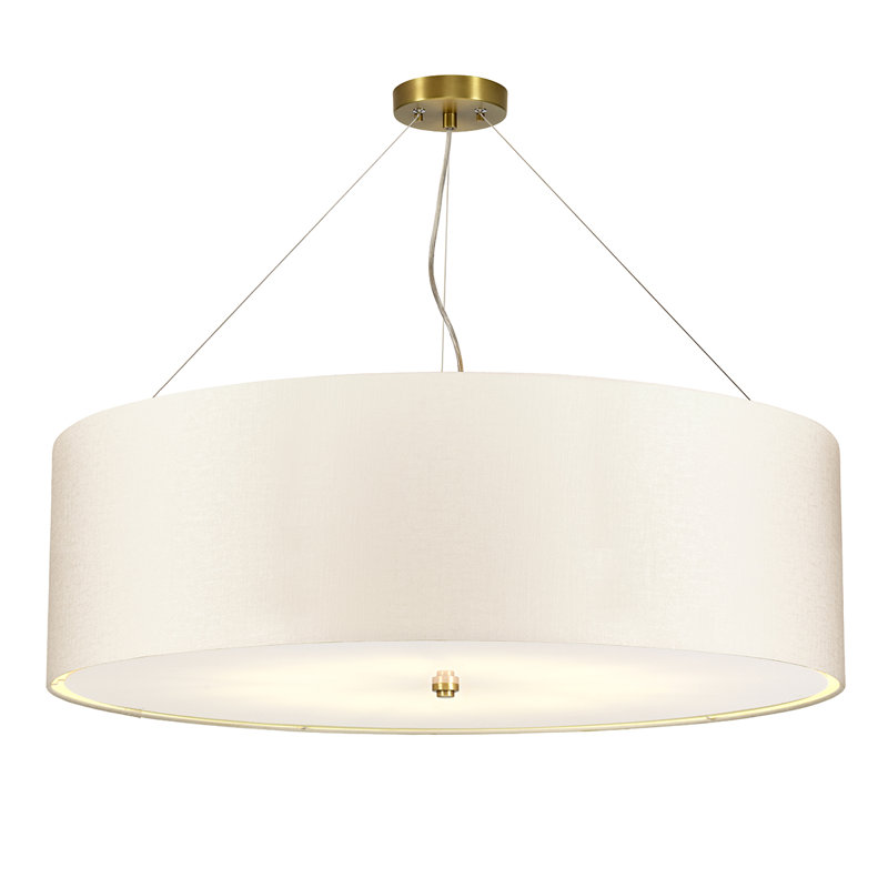 Ausilia 1 - Light Drum Pendant, Aged Brass, 55cm H x 92cm W x 93cm D