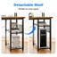 Bureau de coin Latarya avec étagères de rangement en acier, bureau d'ordinateur réversible avec prises intégrées et éclairage LED.-1031128431-1060961484