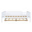 Lit de jour de taille blanche avec lit gigogne et barrière de sécurité stable - Barrières de sécurité pleine grandeur confortables et reposantes dans un cadre en bois massif pour une stabilité facile à assembler Maximiser le rangement dans la chambre à coucher-612771661-612771660