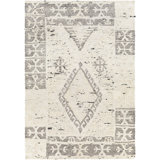 Angad Southwestern Flatweave Wool Area Rug in Gray/Cream