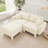 Boucle Fabric 2-Seat Loveseat Sofa Couch with Distinctive Shell-Shaped Armrests & 1 Ottoman-129585319