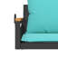 Banc pivotant en poly avec rotin 24,8 po x 24,4 po x 15,7 po Ebern Designs-297929161