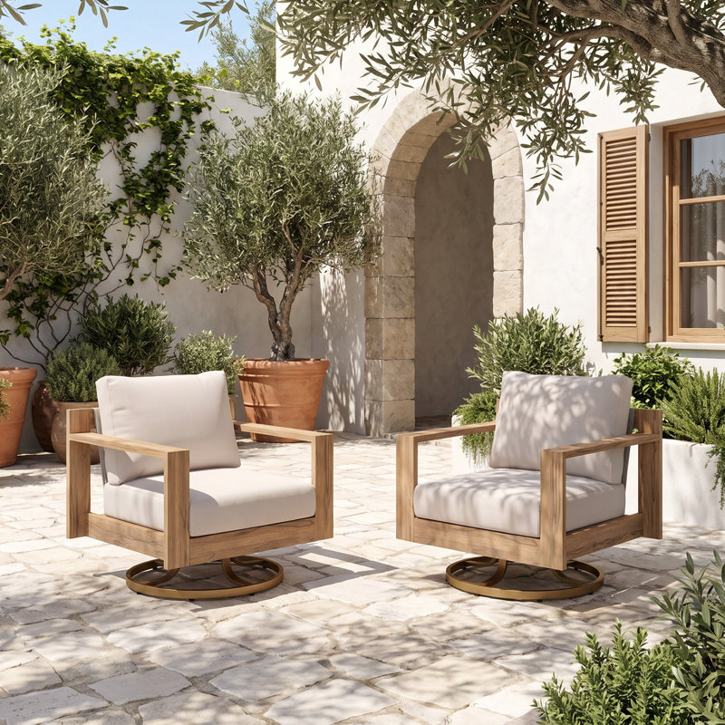 Ensemble de 2 chaises pivotantes Dorota