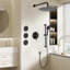 1 jet 11,8 po Double pomme de douche murale fixe et portative 2,5 GPM avec barre coulissante, jets pour le corps-111969363