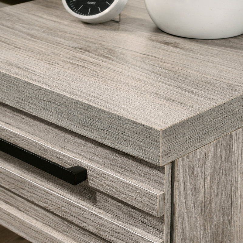 Nightstand With Metal Base, One Size, Nightstand ONLY