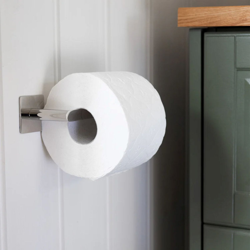 Porte-papier hygiénique auto-adhésif , Chrome poli