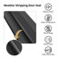 Porte intérieure prémontée à 5 panneaux en MDF à âme pleine, revêtement PVC noir 24 po x 80 po, avec cadre à montage rapide-135235610-135235614