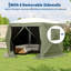 Abri de jardin escamotable 13 côtés à 6 côtés avec moustiquaire et débarbouillettes amovibles-126358067