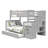 Tena Solid Wood Standard Stairway Bunk Beds Twin over Full, 4 Drawers in the Steps, Twin Trundle, Gray-135818582-188974651
