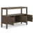 Lev 48"W Solid Wood Entryway Console Table in Smoky Brown with 3 Cabinets and Open Shelf