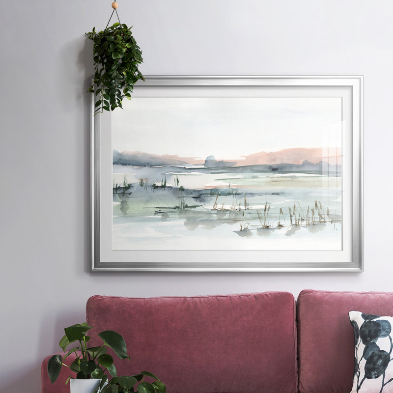 Marais Cattails II, Argent, H 30 po x l 44 po x P 1,5 po