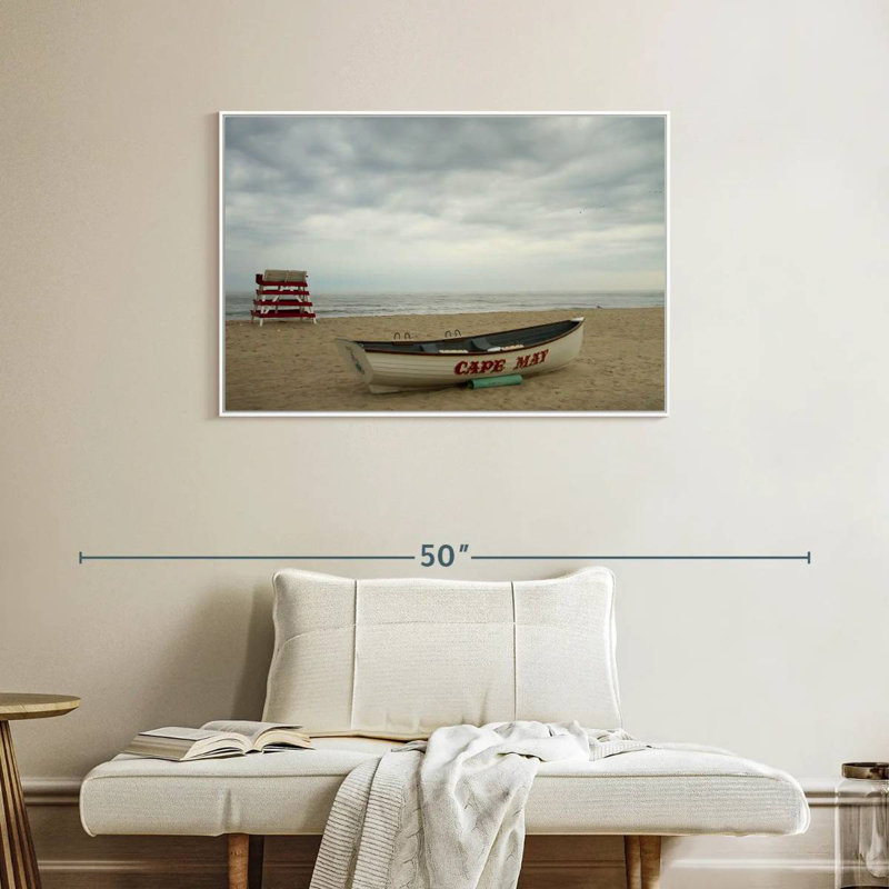 Bateau Cape May, Cadre flottant blanc, 37 po x 25 po