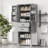 Storage Cabinet with Multi-Functional Storage Space, Doors with Storage Shelves, 2 Drawers, Adjustable Shelf-1442474217