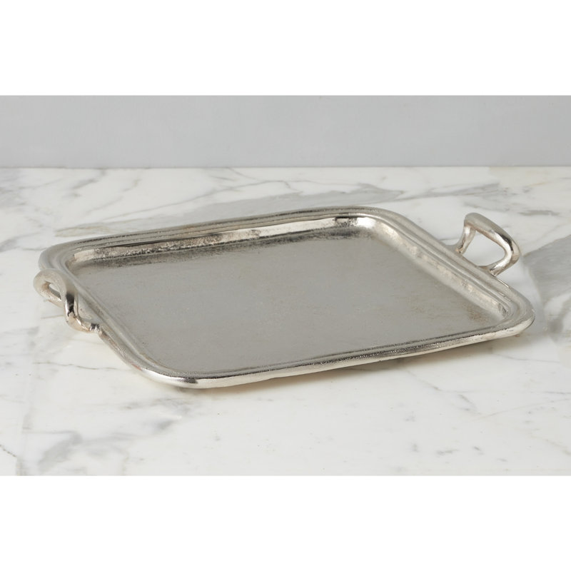 Vintage Metal Hotel Tray, 20" W x 18" D x 3" H