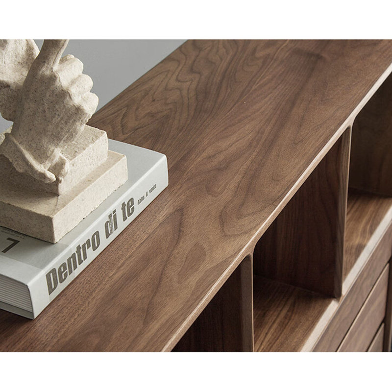 Solid Wood Bookcase, H 31,50 po x l 70,87 po x P 11,81 po, Marron foncé