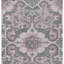 Tapis intérieur lavable damassé rose et gris anthracite 9 pi x 12 pi