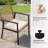 6 - Person Rectangular Iron Dining Set With Cushions