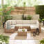 Miacomet Modular PE Rattan Garden Sofa Set and Table for Modern Gardens and Patios (Cover Included)-716815922-722230271