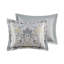 Édredon gris en coton 6 pièces - Motif séduisant avec détails bleu et jaune-121232158