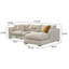 Canapé modulaire 110,24 po beige moderne avec méridienne gauche-1818367707-1818367706-1818367705