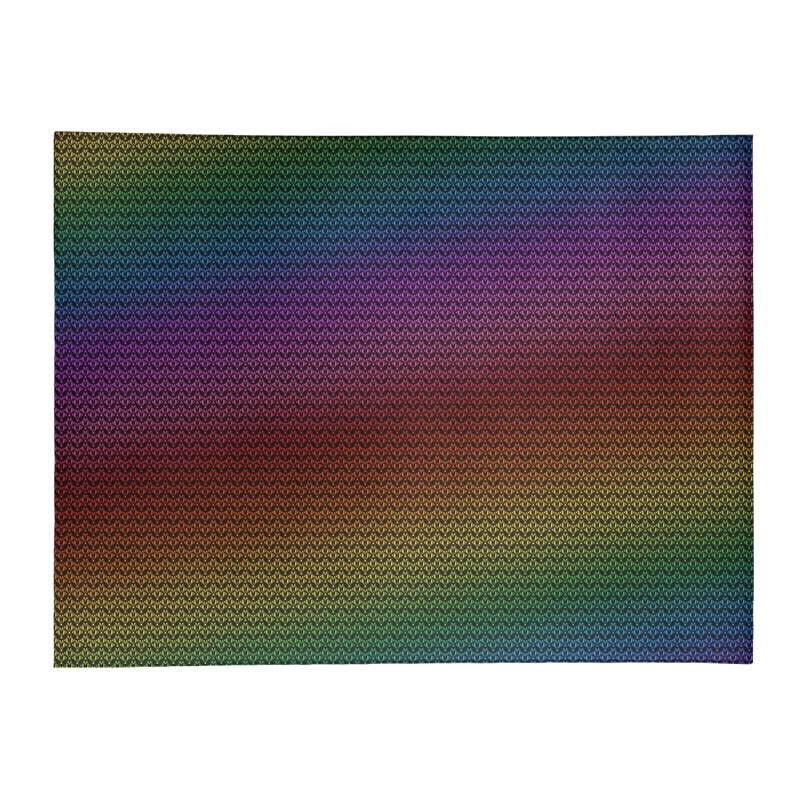 Tapis rouge/mauve/jaune "reg patterns d’autres art déco, Rectangle 4 pi x 6 pi
