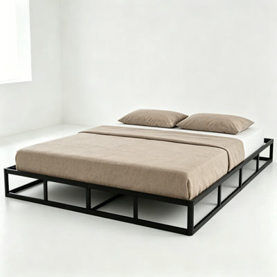 9 Inch King Size Heavy Duty Metal Platform Bed Frame, 3000 lbs Capacity, Noise-Free Squeak Resistant, Easy Assembly, Black