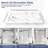 54"W x 34"D Rectangle Shower Base in Marble White with Reversible Drain, Anti-Slip Acrylic Shower Pan with Detachable Flanges, cUPC Certified
