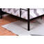 Lit double contemporain noir en métal avec lit en angle pour lit double maximisant l'espace de sommeil