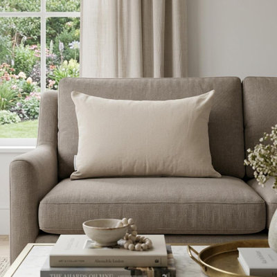 Coussin 12 "x 18" en coton naturel
