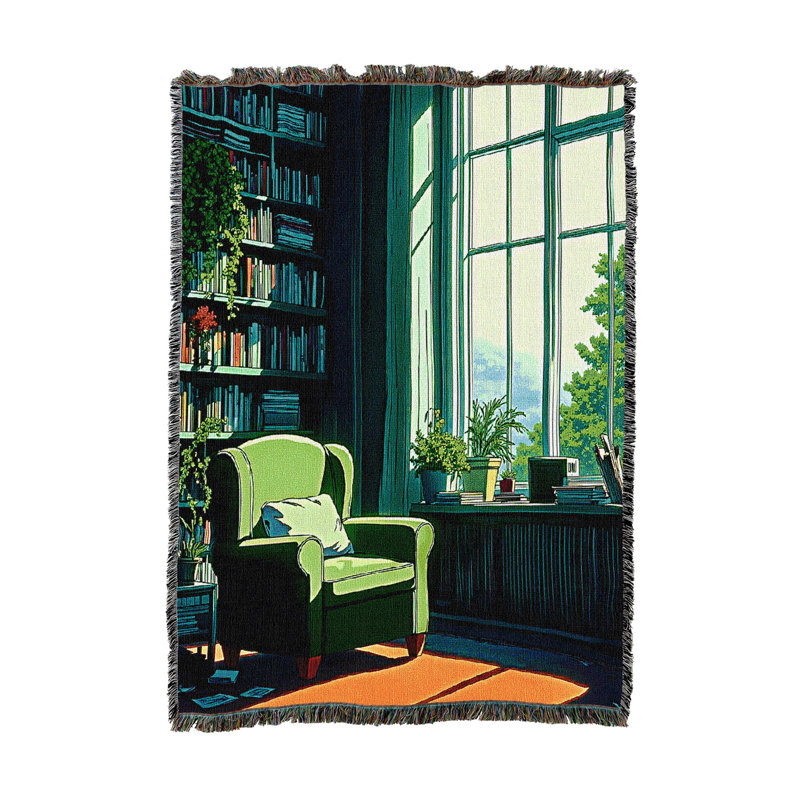 Jeté en coton Pure Country Weavers The Study, L 62 po x l 54 po