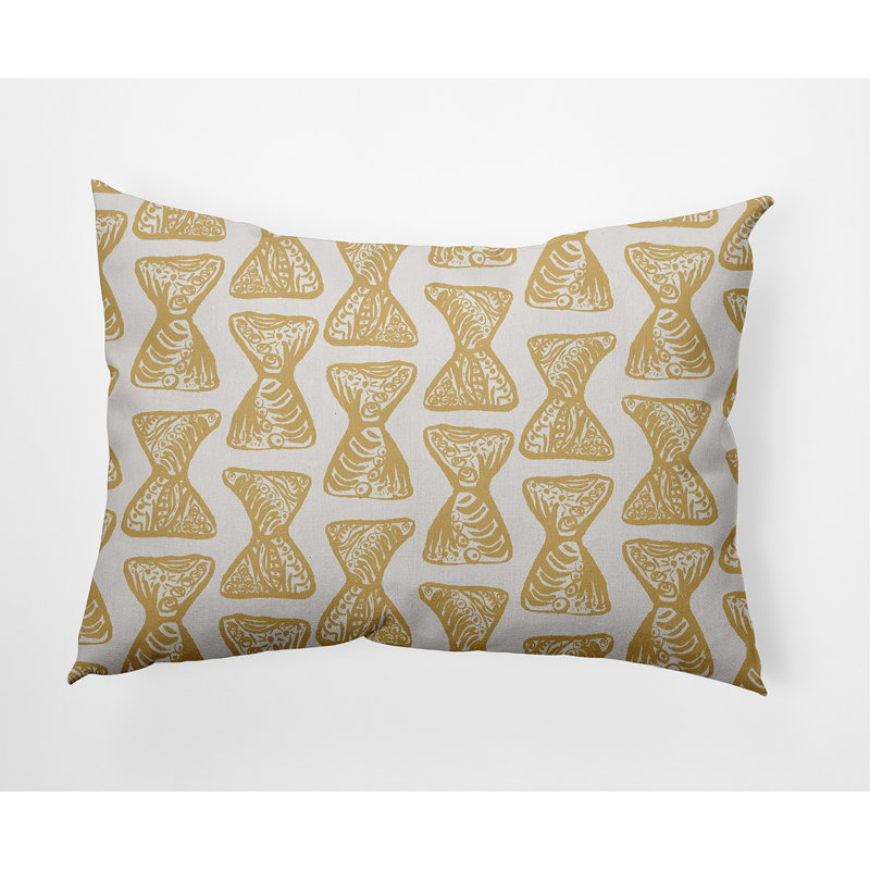 Housse de coussin rectangulaire d’extérieur/insert, Moutarde