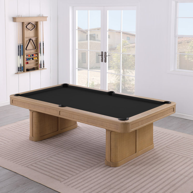 Table de billard en ardoise avec plateau de salle à manger en option Solara, Mauve clair résistant à l'eau, Non