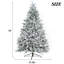 Fausse épinette artificielle de Noël à charnière enneigée de qualité supérieure 7 pi pour la décoration de fête de bureau à la maison avec une branche moelleuse, des pointes de neige blanche et un support en métal-1474288793