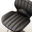 Chaise d'appoint noire et argentée (dossier de 6)-38804059