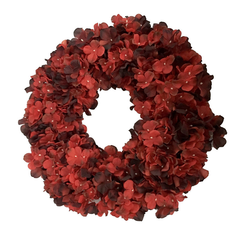 Handcrafted Faux Mixed Assortment 17'' Wreath, Red