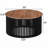 ACACIA SOLID WOOD COFFEE TABLE,NATURAL & BLACK COLOR