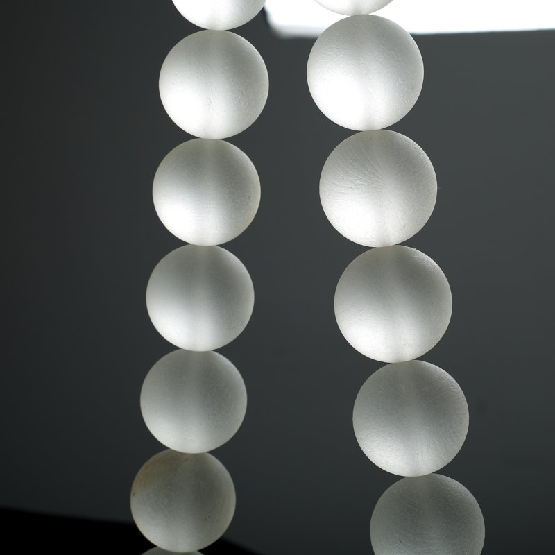 Approx. 21" Long Frosted Glass Beads
