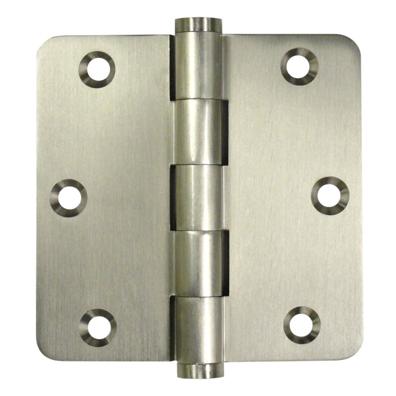 Deltana DSB35R415-R DSB35R415-R 3,5 "x 1 / 4R laiton massif paire de charnières nickel satiné, Nickel brossé