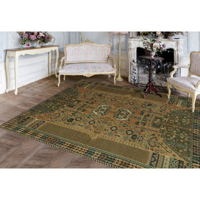 Keirslyn One-of-a-Kind 5'1" X 6'11" 1980s Wool Area Rug in Brown