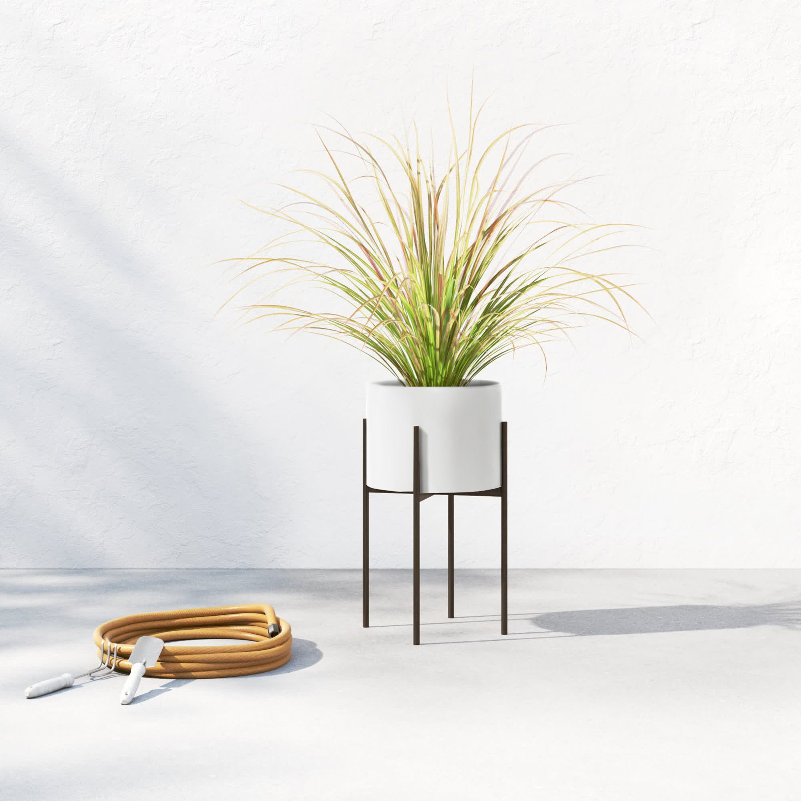 Brinley Pot Planter, 26" H x 15" W x 15" D, Dark Brass-Finished