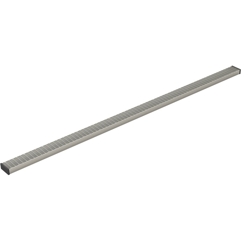 Linear Grid Shower Drain, Anodized Brushed Nickel