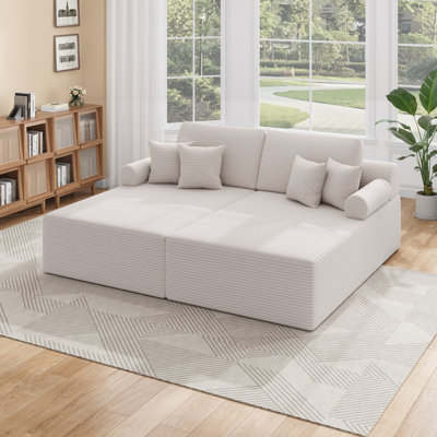  81" Sleeper Sofa With Dual Mattress